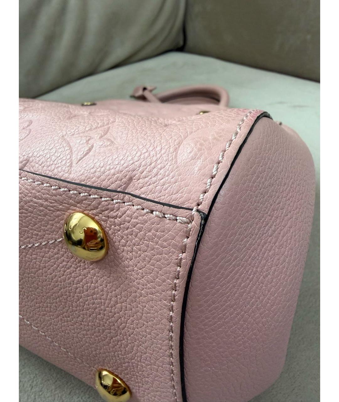 LOUIS VUITTON Коралловая кожаная сумка через плечо, фото 6