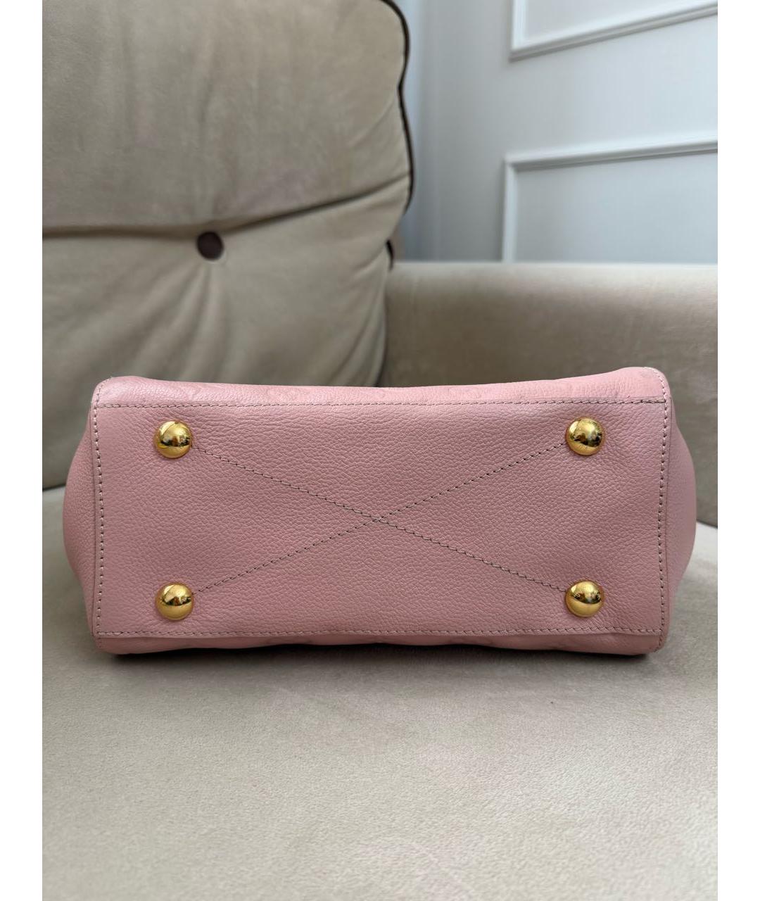 LOUIS VUITTON Коралловая кожаная сумка через плечо, фото 5