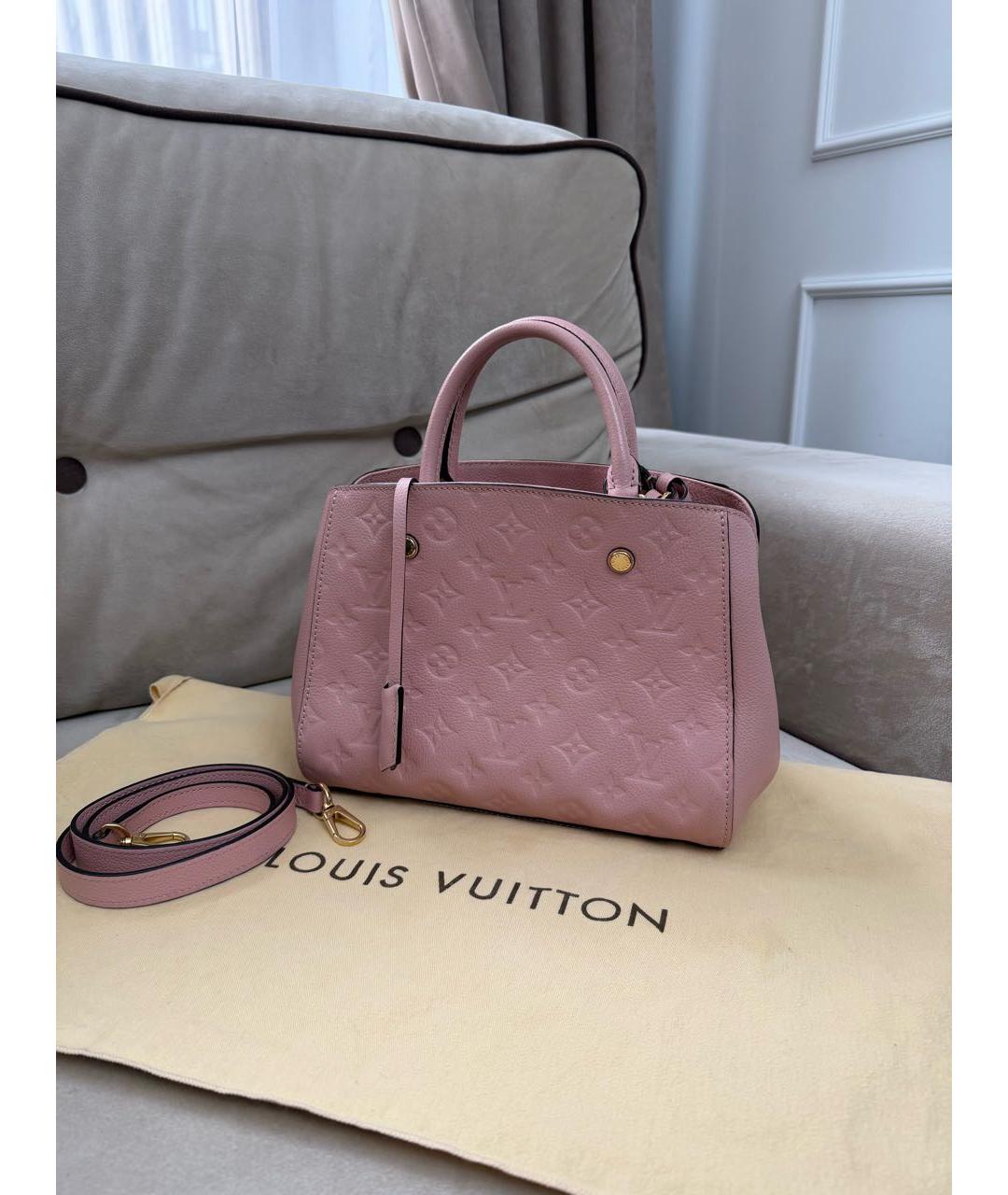 LOUIS VUITTON Коралловая кожаная сумка через плечо, фото 2