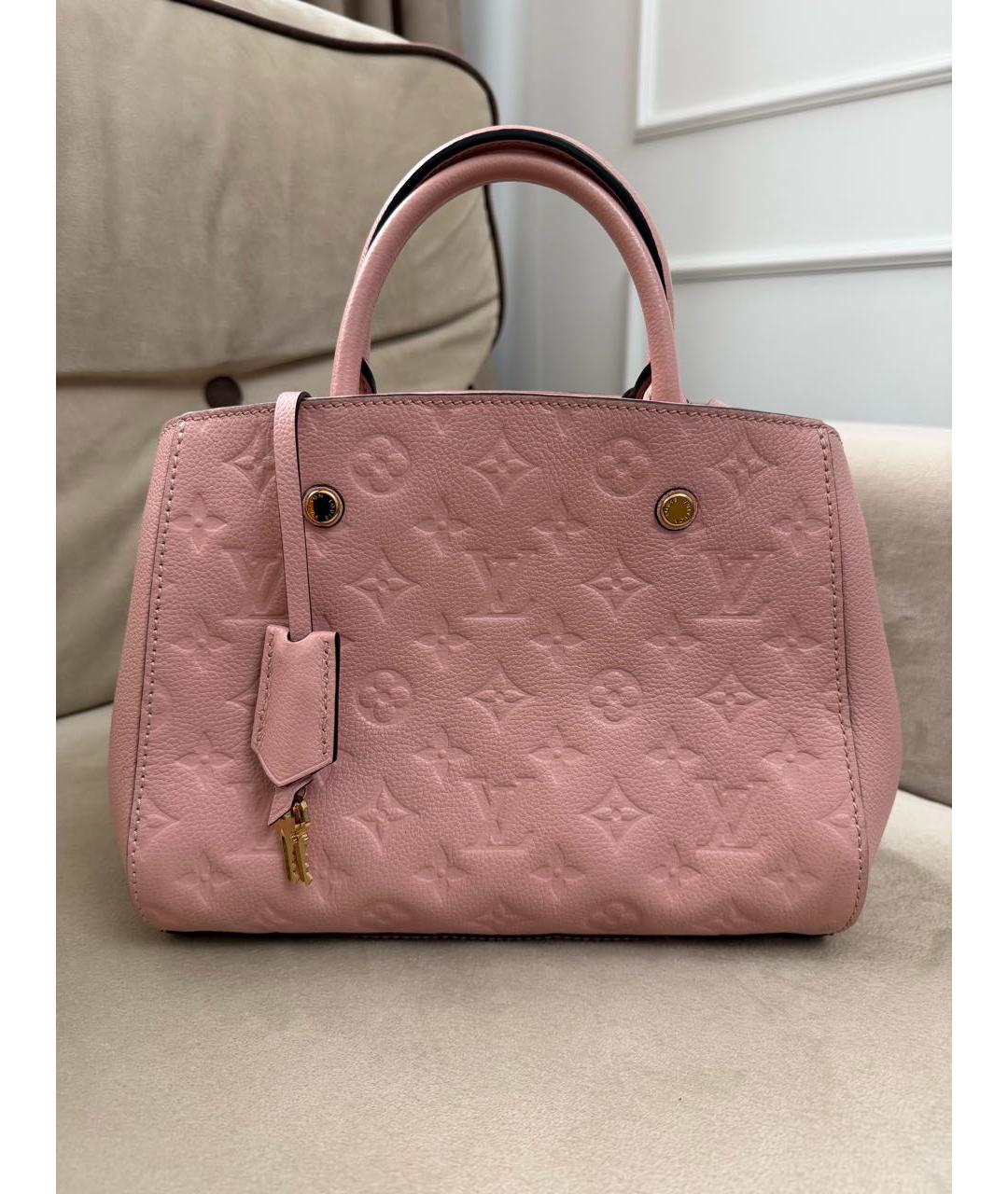 LOUIS VUITTON Коралловая кожаная сумка через плечо, фото 9
