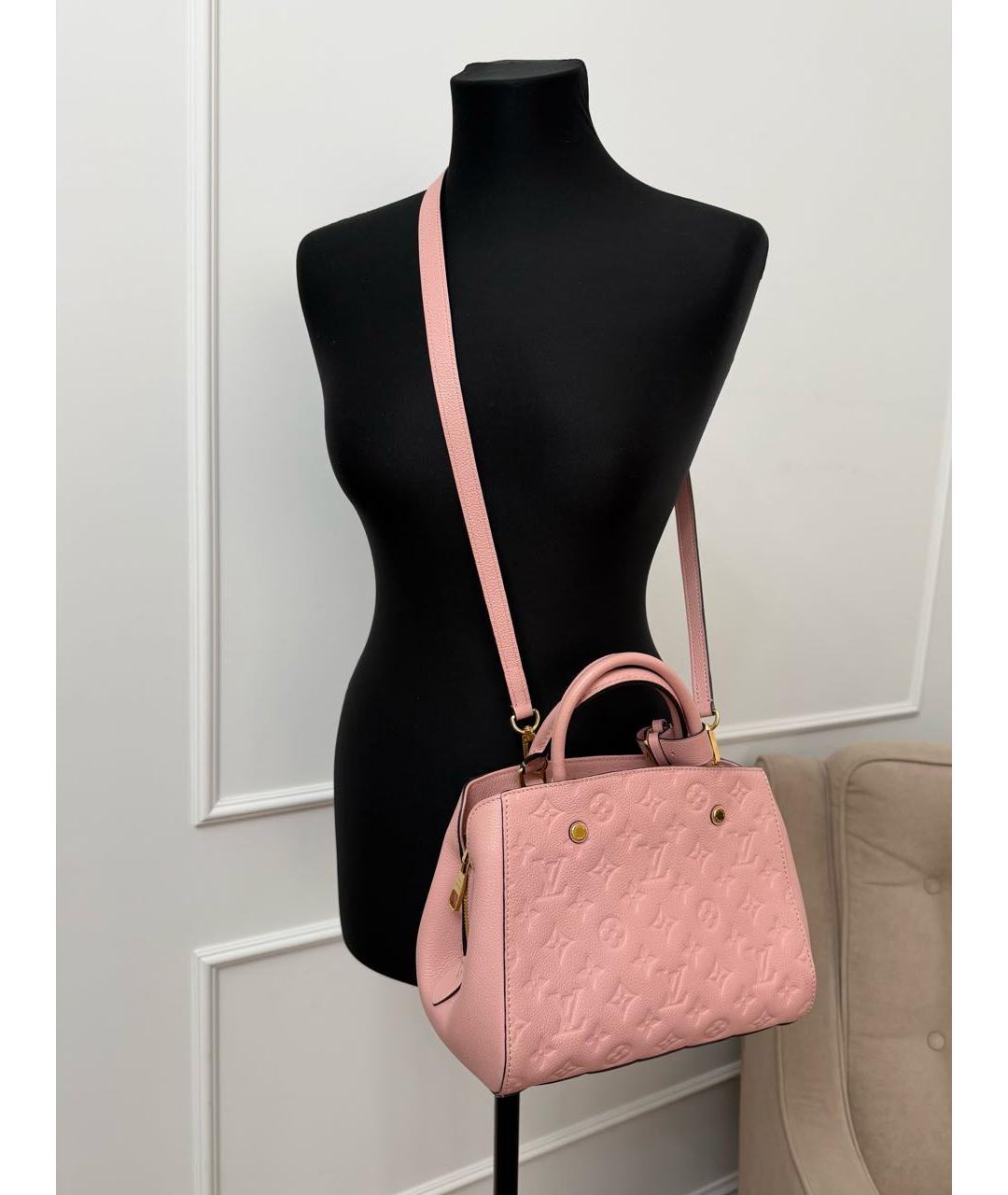 LOUIS VUITTON Коралловая кожаная сумка через плечо, фото 8