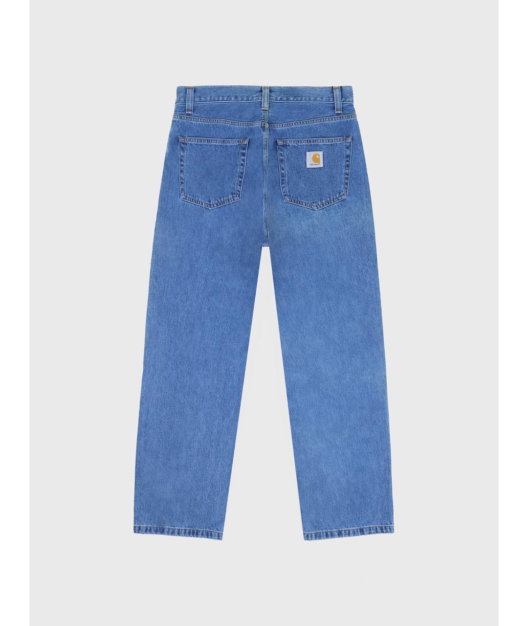 CARHARTT WIP Голубые хлопковые джинсы, фото 3