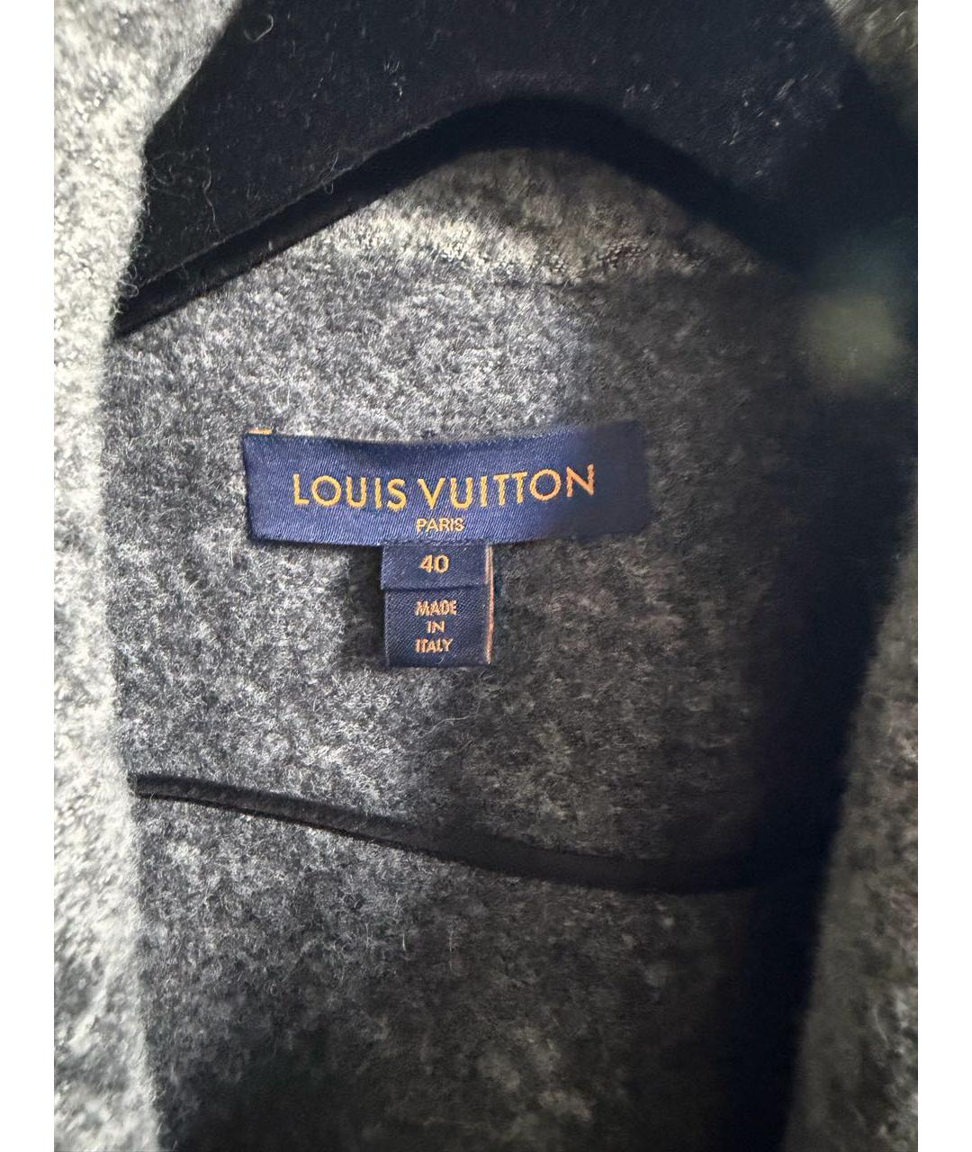 LOUIS VUITTON Антрацитовая кашемировая куртка, фото 4