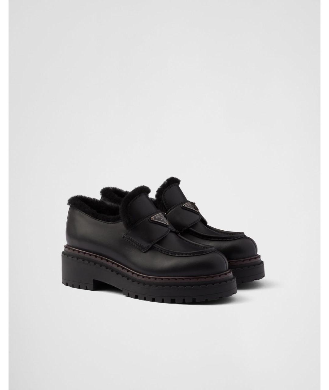 PRADA Черные кожаные ботинки, фото 7