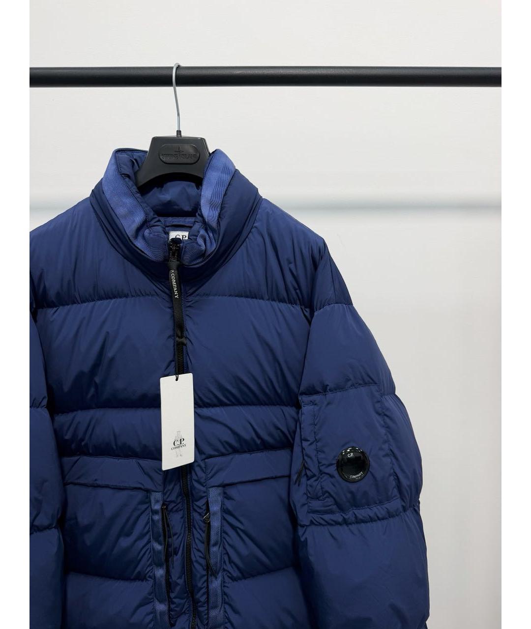 CP COMPANY Синий нейлоновый пуховик, фото 2