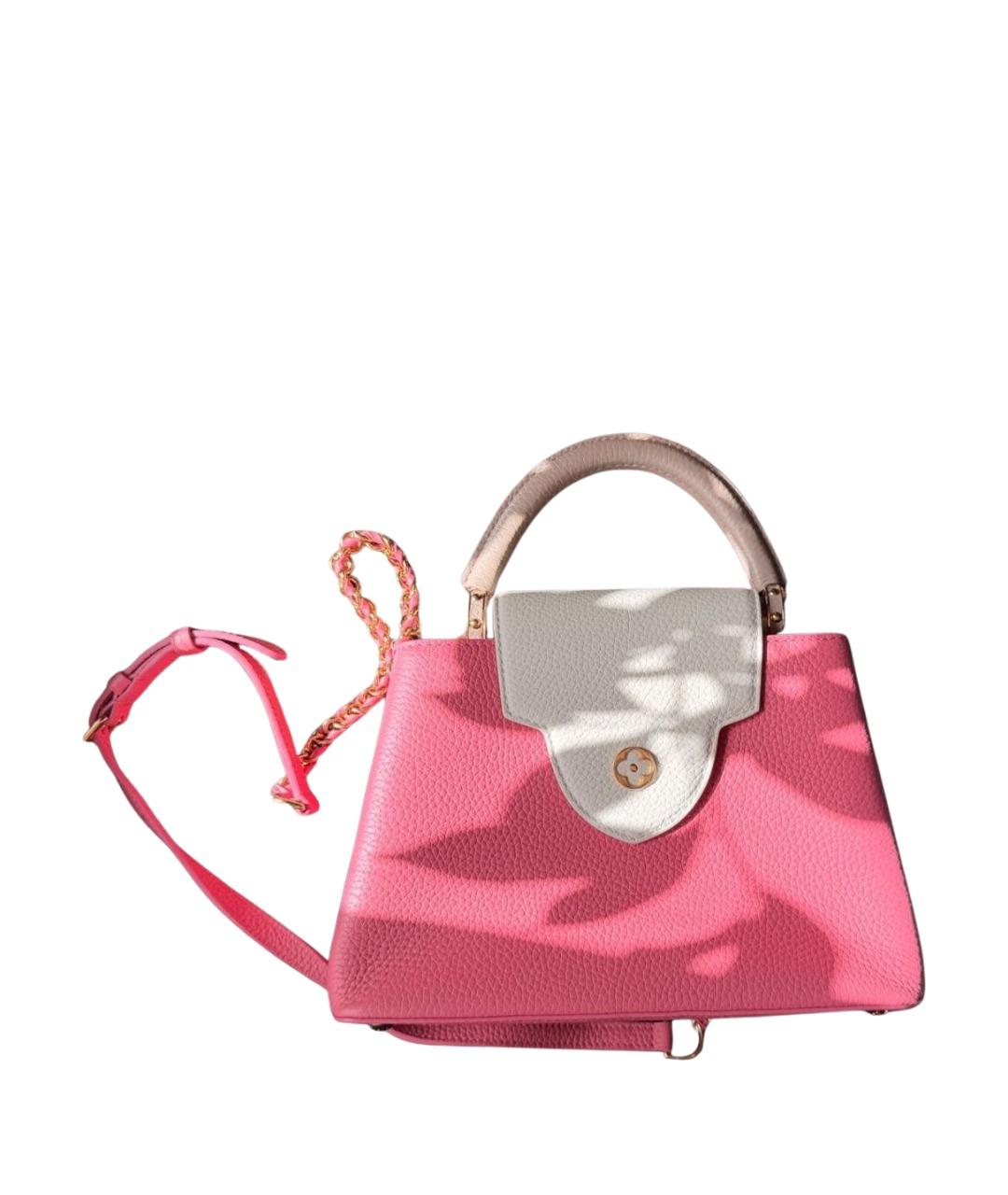 LOUIS VUITTON Розовая кожаная сумка с короткими ручками, фото 1