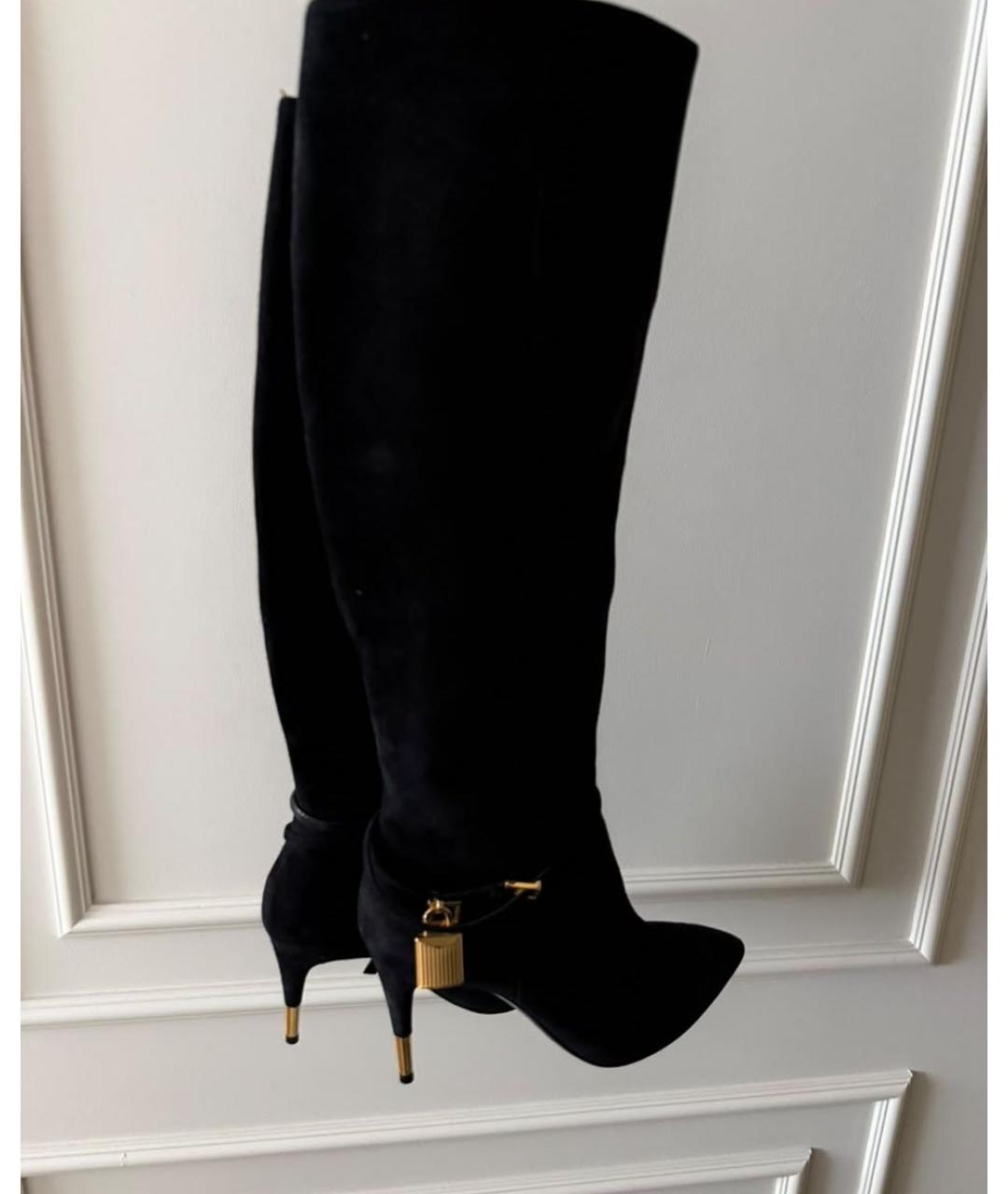 TOM FORD Черные замшевые сапоги, фото 2