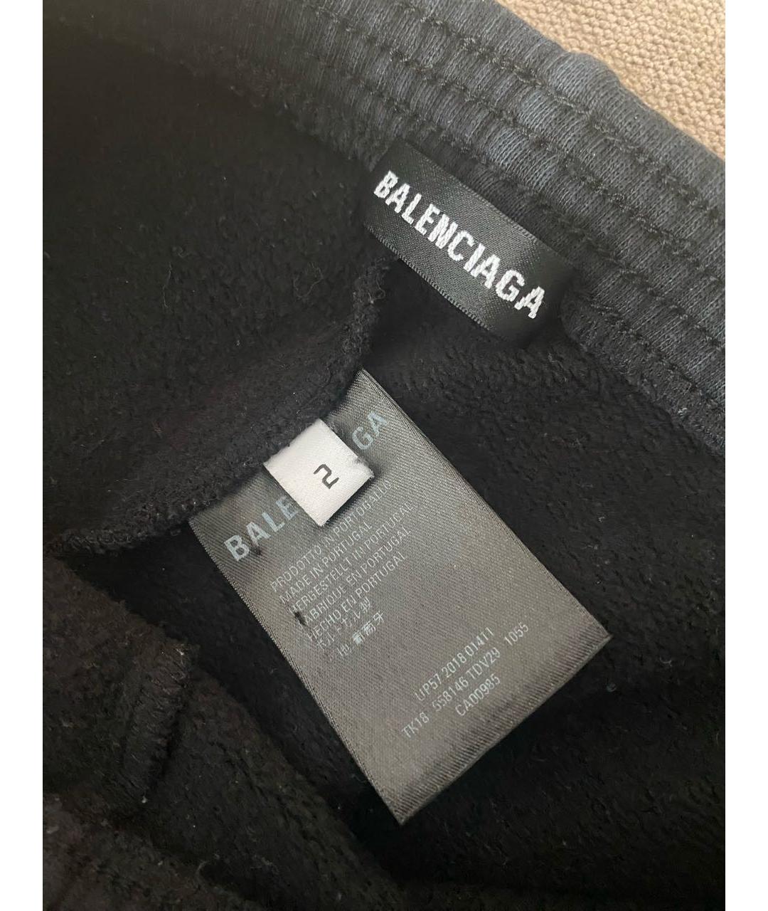 BALENCIAGA Черные хлопковые брюки и шорты, фото 2
