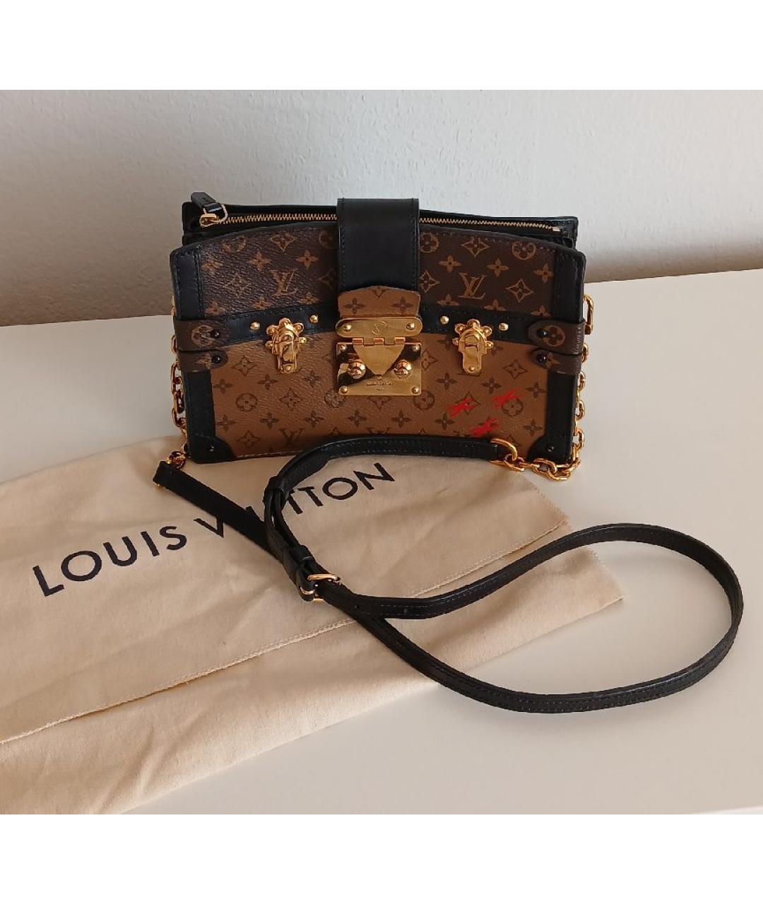 LOUIS VUITTON Коричневая сумка через плечо из канвы, фото 6