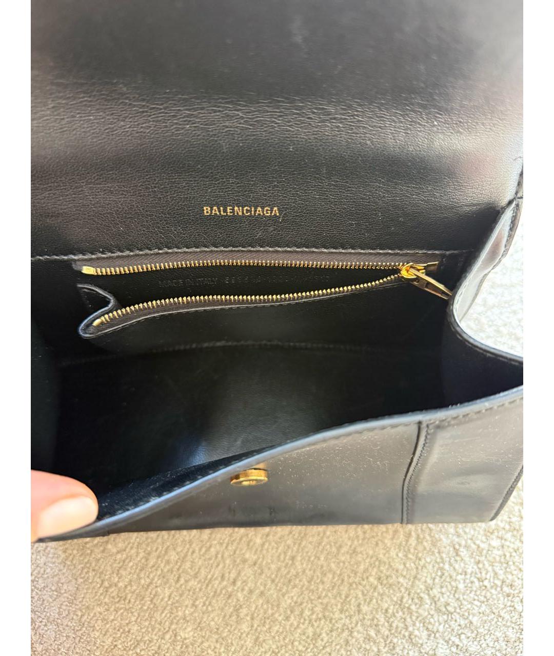 BALENCIAGA Черная кожаная сумка с короткими ручками, фото 4