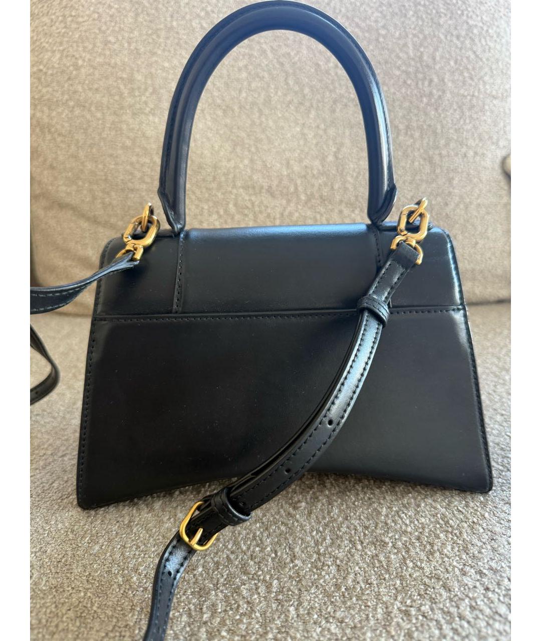 BALENCIAGA Черная кожаная сумка с короткими ручками, фото 3