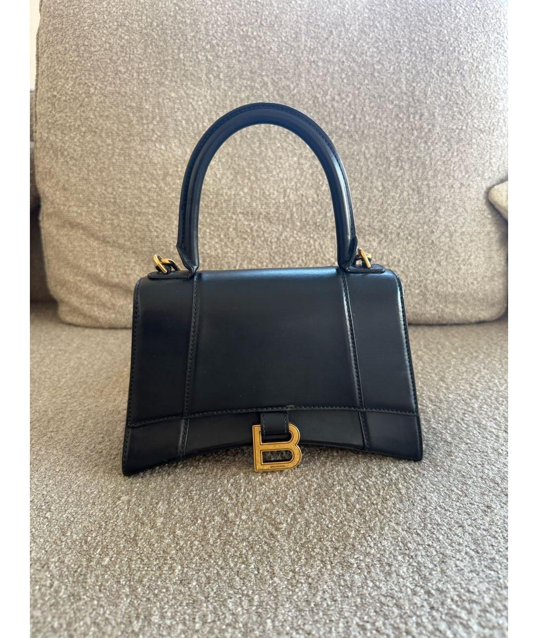 BALENCIAGA Черная кожаная сумка с короткими ручками, фото 7