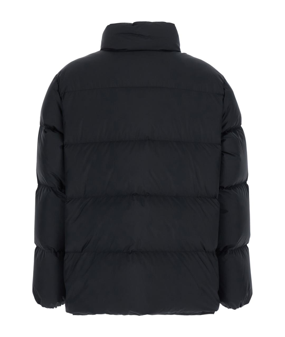 MONCLER Черный полиэстеровый пуховик, фото 2