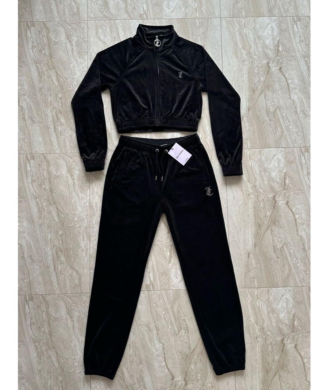 JUICY COUTURE Черный велюровый спортивные костюмы, фото 2