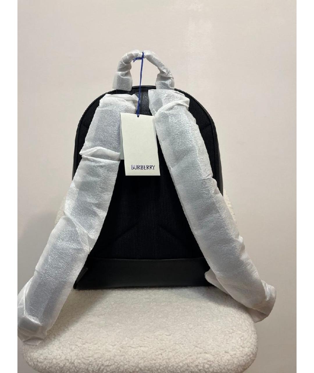 BURBERRY Черный кожаный рюкзак, фото 3
