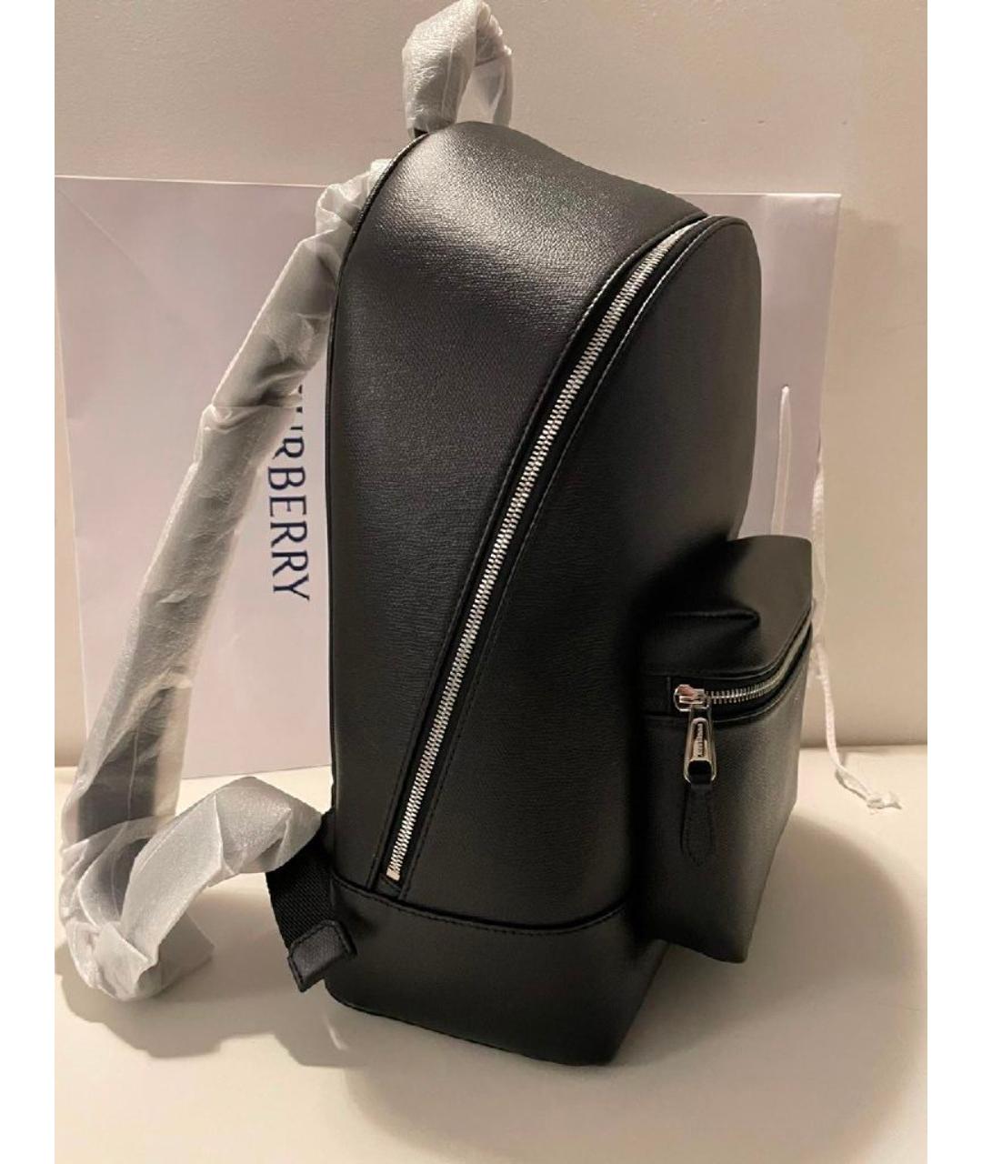 BURBERRY Черный кожаный рюкзак, фото 7