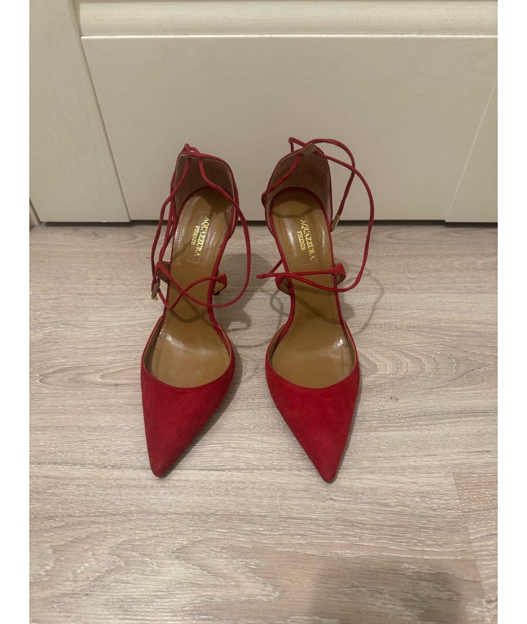 AQUAZZURA Розовые замшевые туфли, фото 2