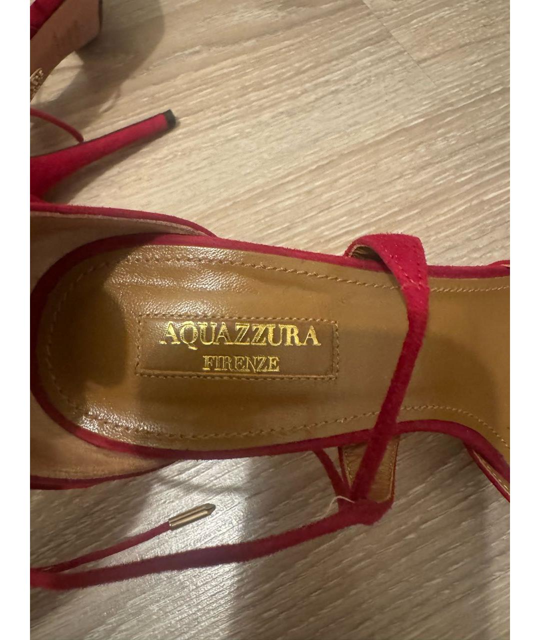 AQUAZZURA Розовые замшевые туфли, фото 5