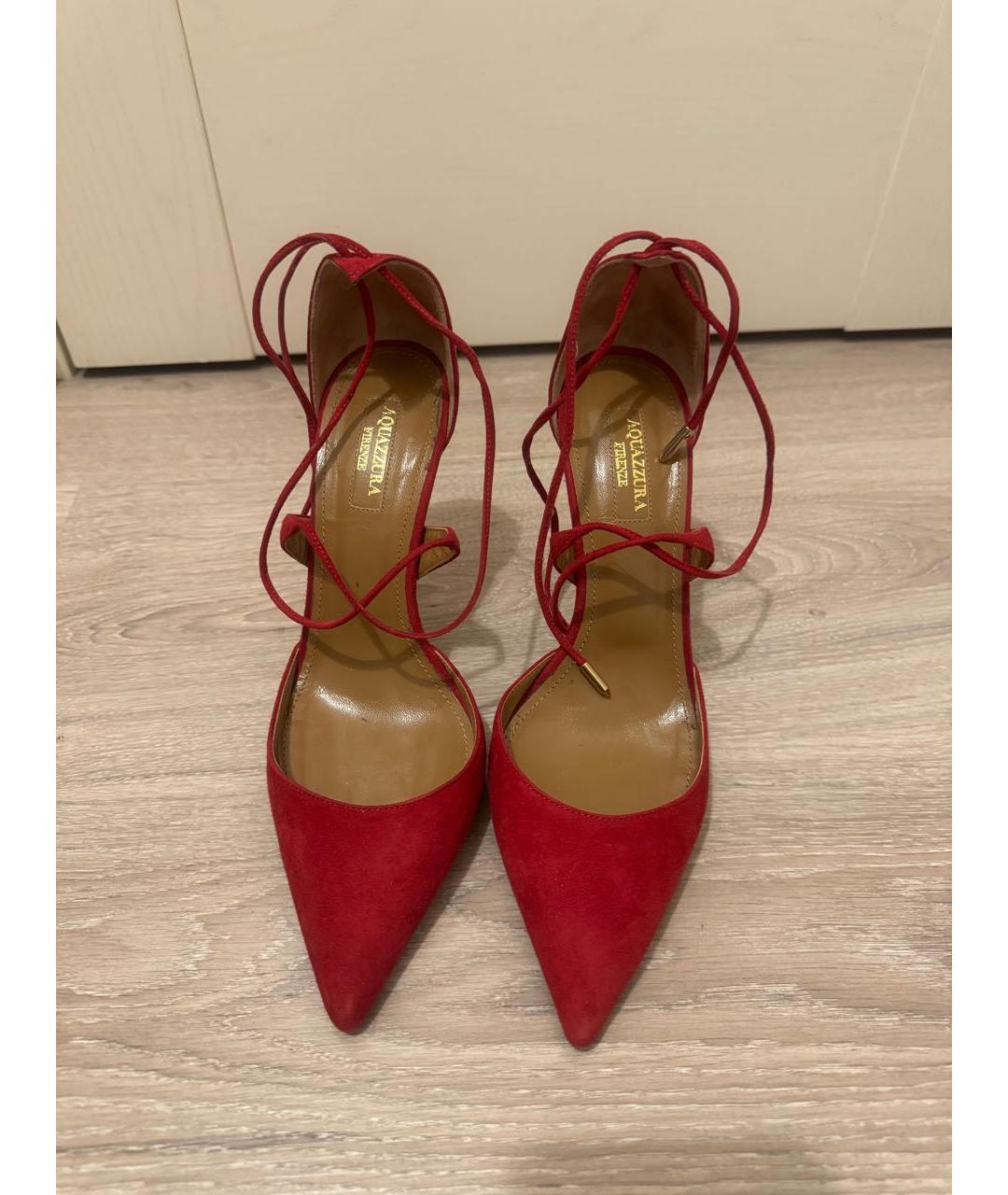 AQUAZZURA Розовые замшевые туфли, фото 3