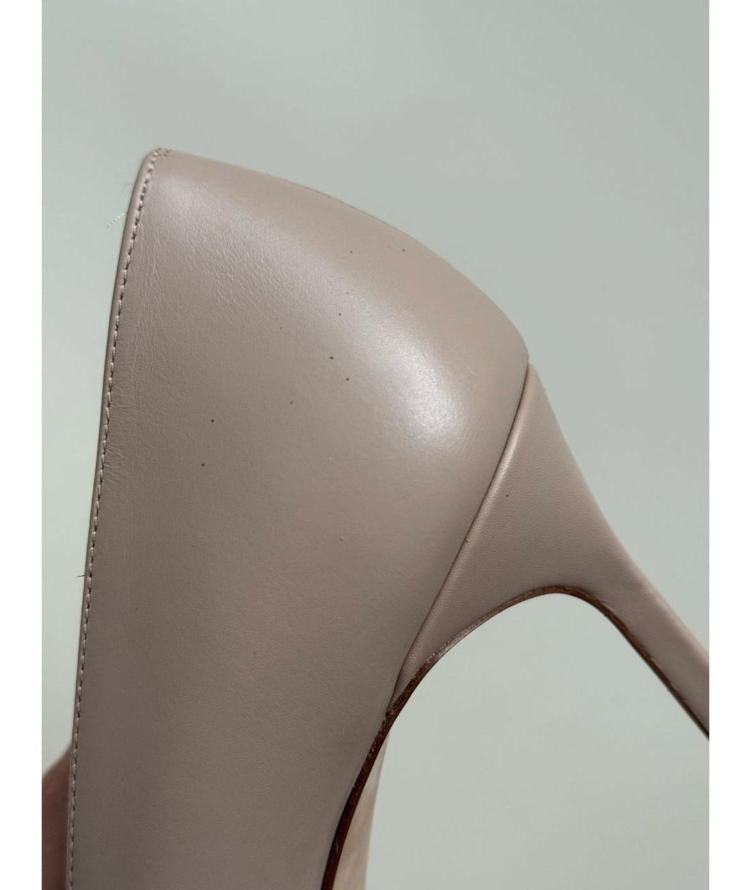 MANOLO BLAHNIK Бежевые кожаные туфли, фото 7