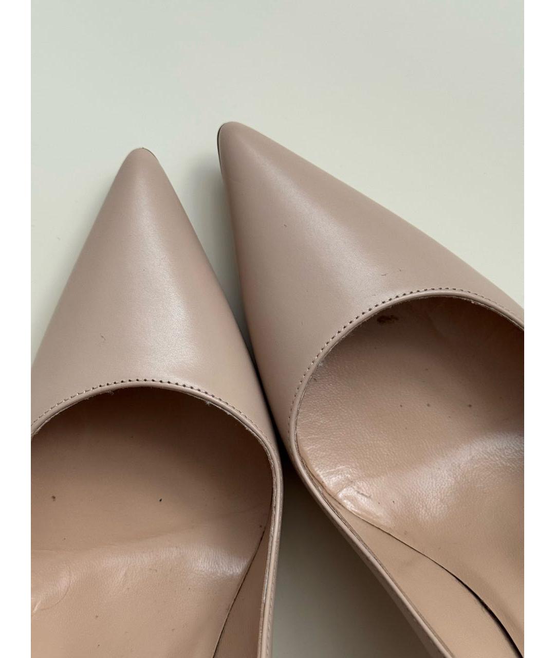 MANOLO BLAHNIK Бежевые кожаные туфли, фото 3