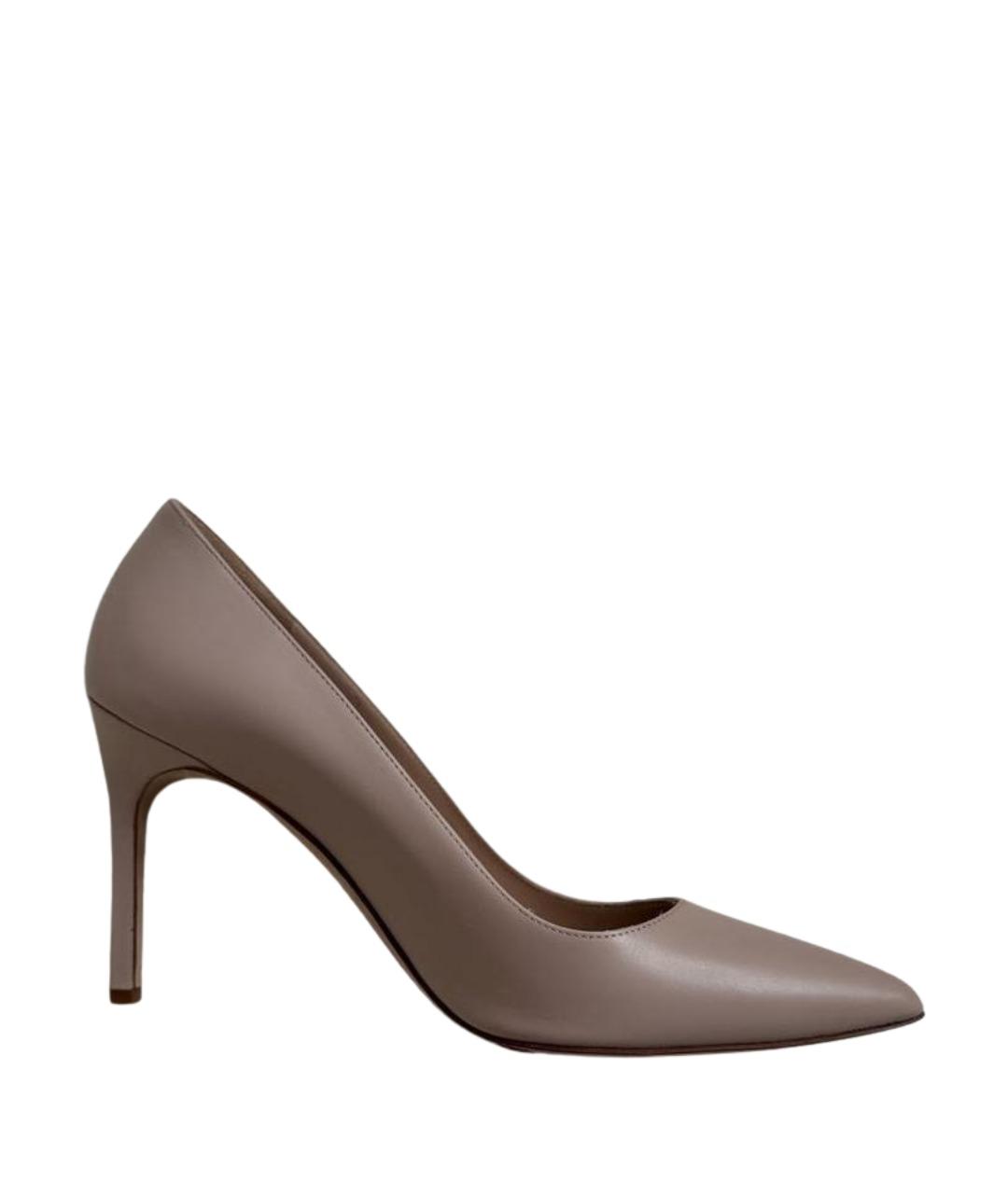 MANOLO BLAHNIK Бежевые кожаные туфли, фото 1