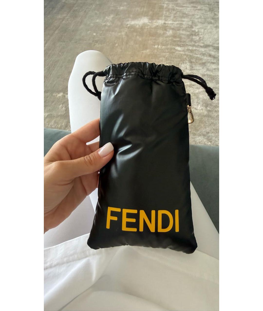 FENDI Розовые металлические солнцезащитные очки, фото 4