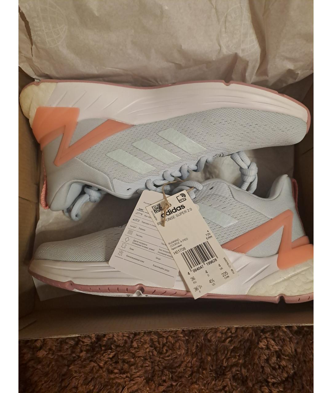 ADIDAS Серые синтетические кроссовки, фото 3