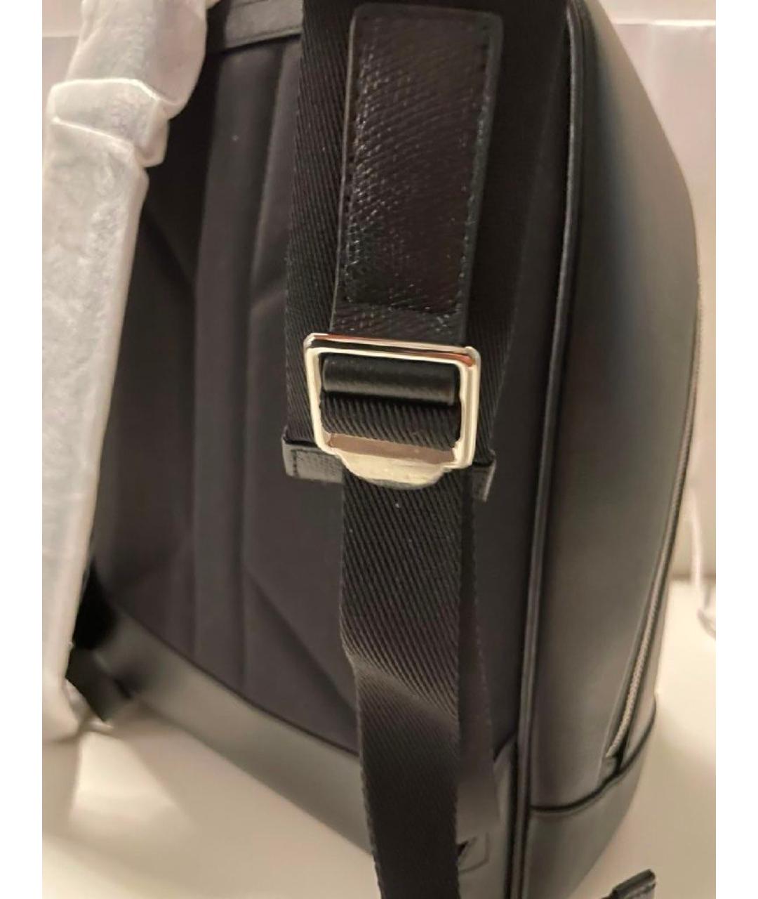 BURBERRY Черный кожаный рюкзак, фото 6
