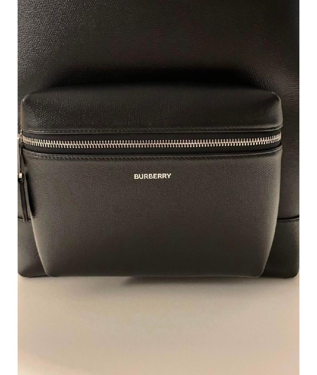 BURBERRY Черный кожаный рюкзак, фото 5