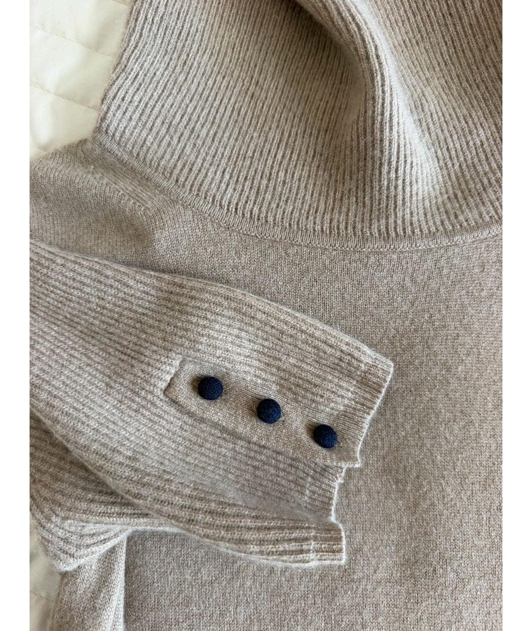 MAX MARA Бежевое кашемировое повседневное платье, фото 4