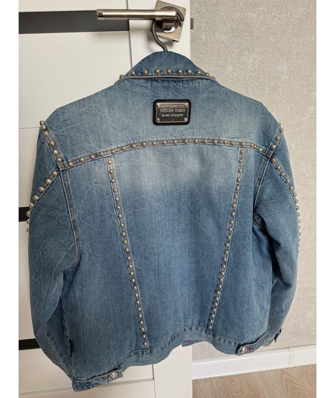PHILIPP PLEIN Голубая деним куртка, фото 2