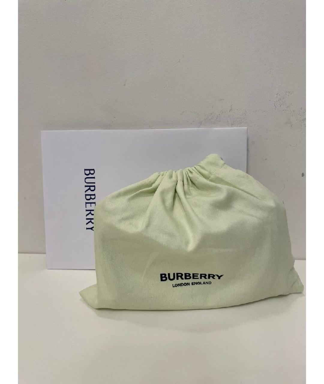 BURBERRY Черная кожаная сумка через плечо, фото 8