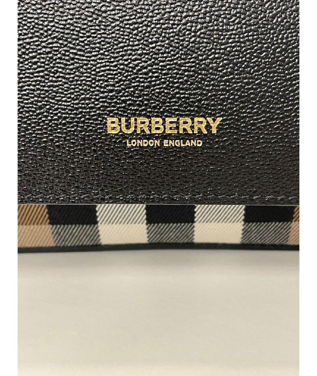BURBERRY Черная кожаная сумка через плечо, фото 5