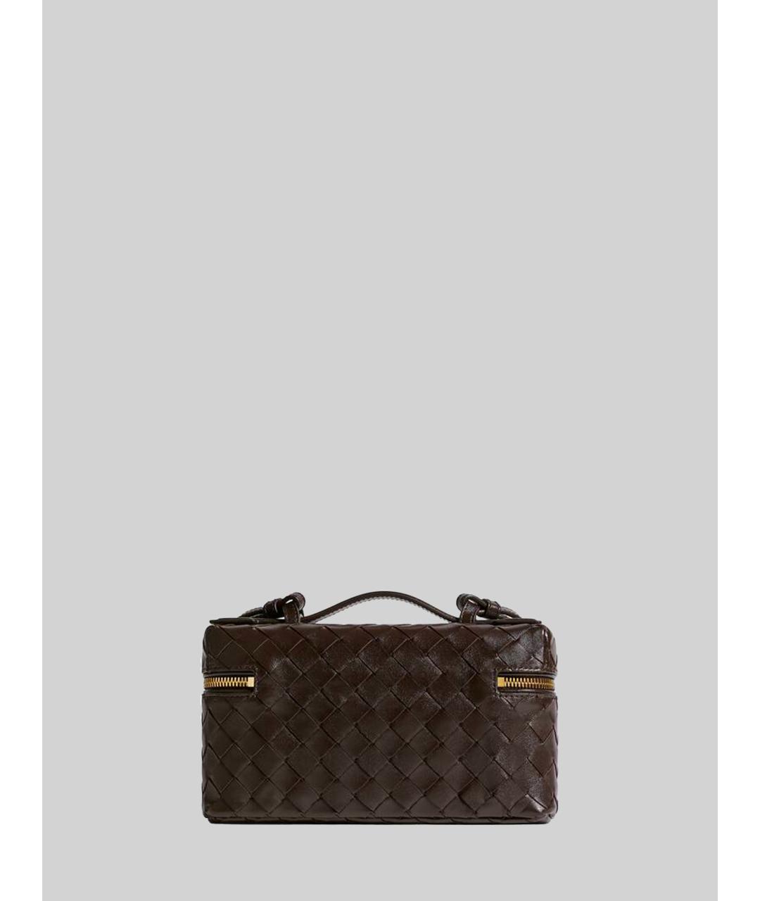BOTTEGA VENETA Коричневая кожаная сумка через плечо, фото 3
