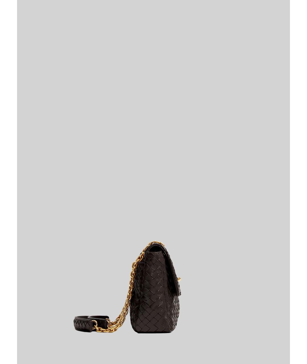 BOTTEGA VENETA Коричневая кожаная сумка через плечо, фото 2