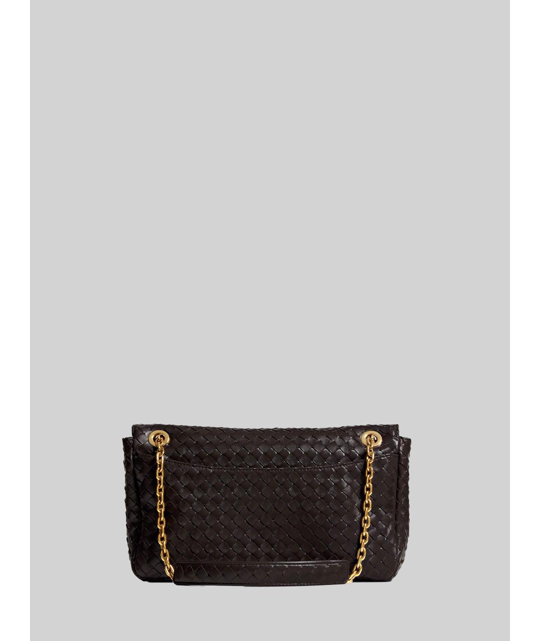 BOTTEGA VENETA Коричневая кожаная сумка через плечо, фото 3