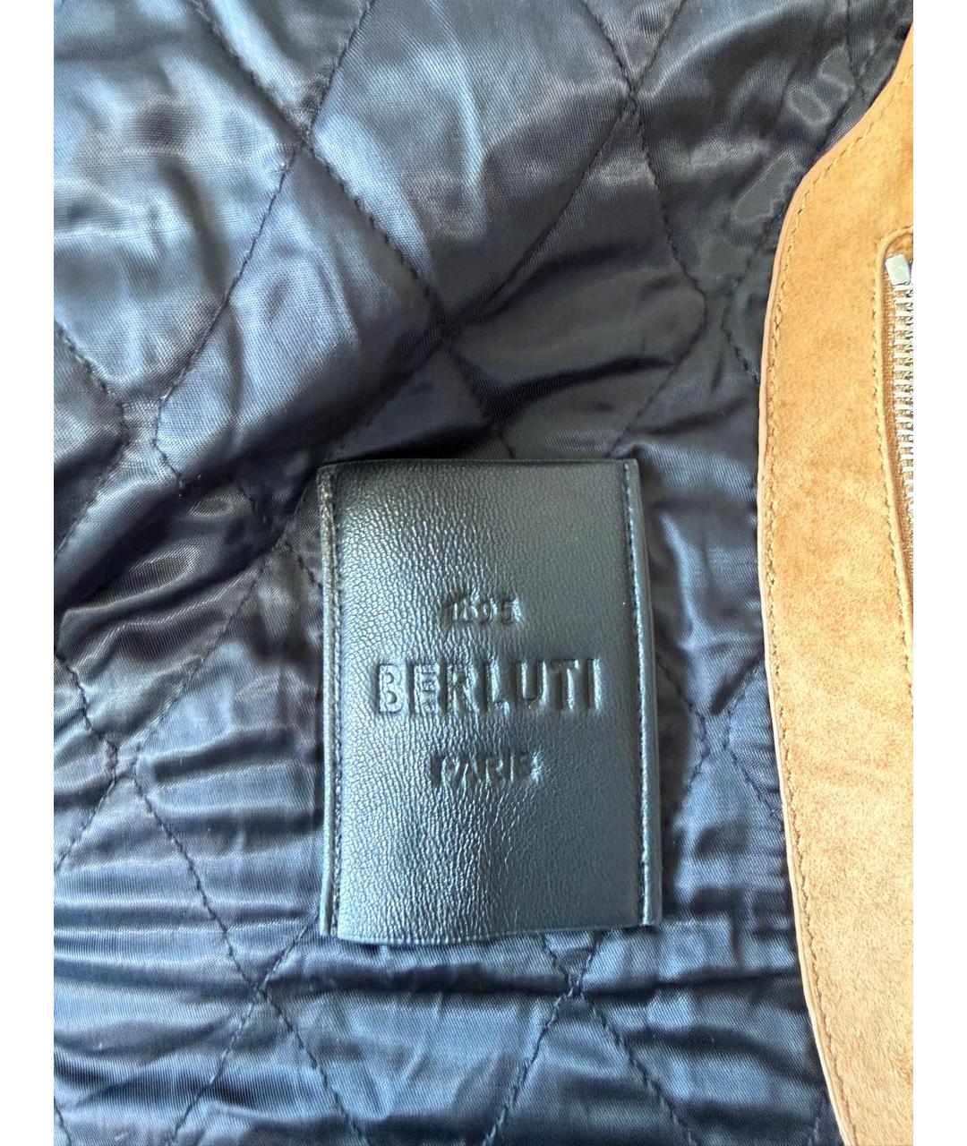 BERLUTI Коричневая замшевая куртка, фото 3