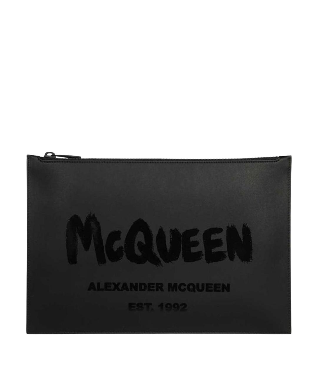 ALEXANDER MCQUEEN Черная кожаная папка для документов, фото 1