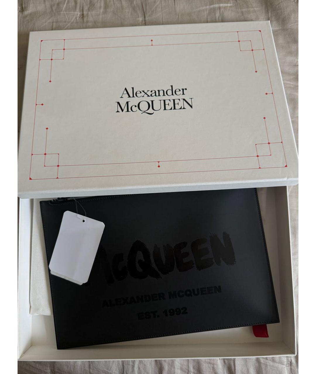 ALEXANDER MCQUEEN Черная кожаная папка для документов, фото 5