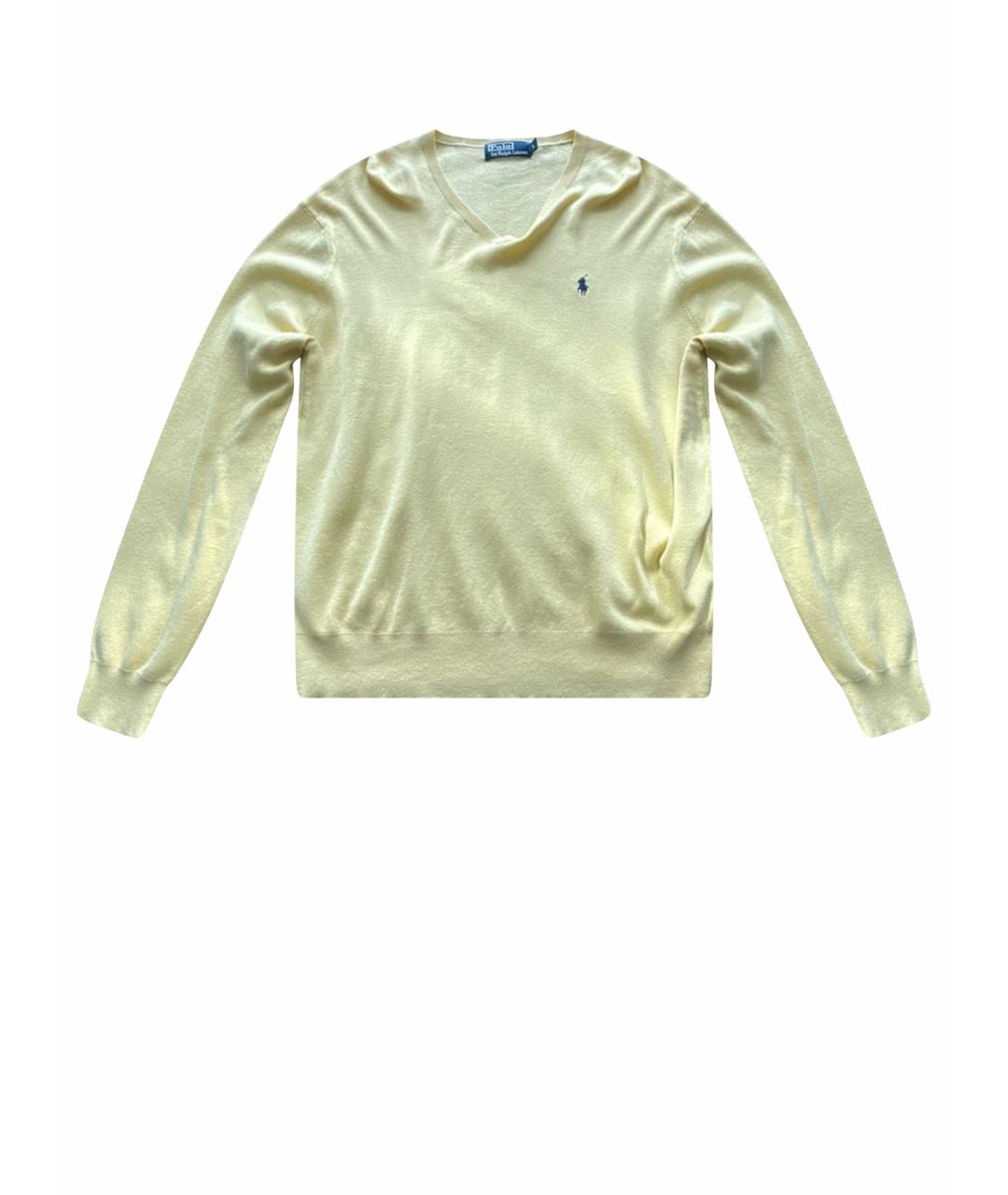POLO RALPH LAUREN Желтый хлопковый джемпер / свитер, фото 1