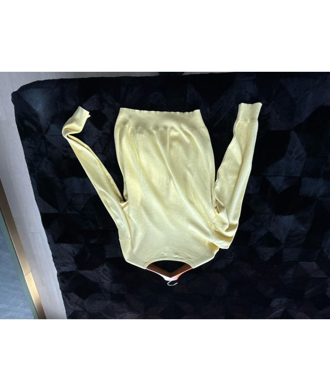 POLO RALPH LAUREN Желтый хлопковый джемпер / свитер, фото 2