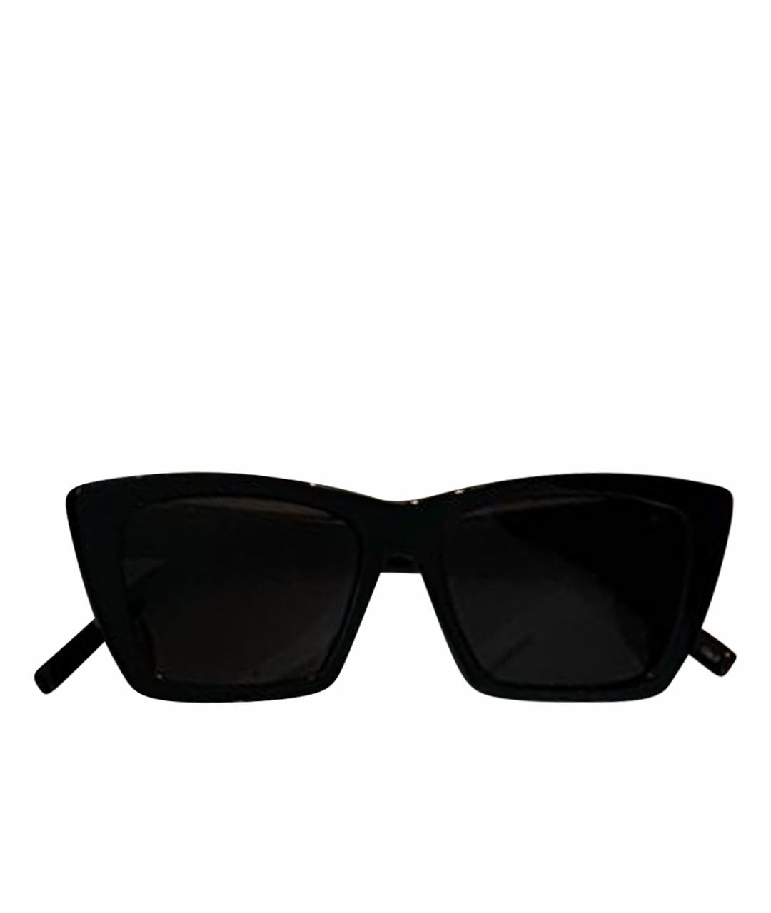 SAINT LAURENT Черные пластиковые солнцезащитные очки, фото 1