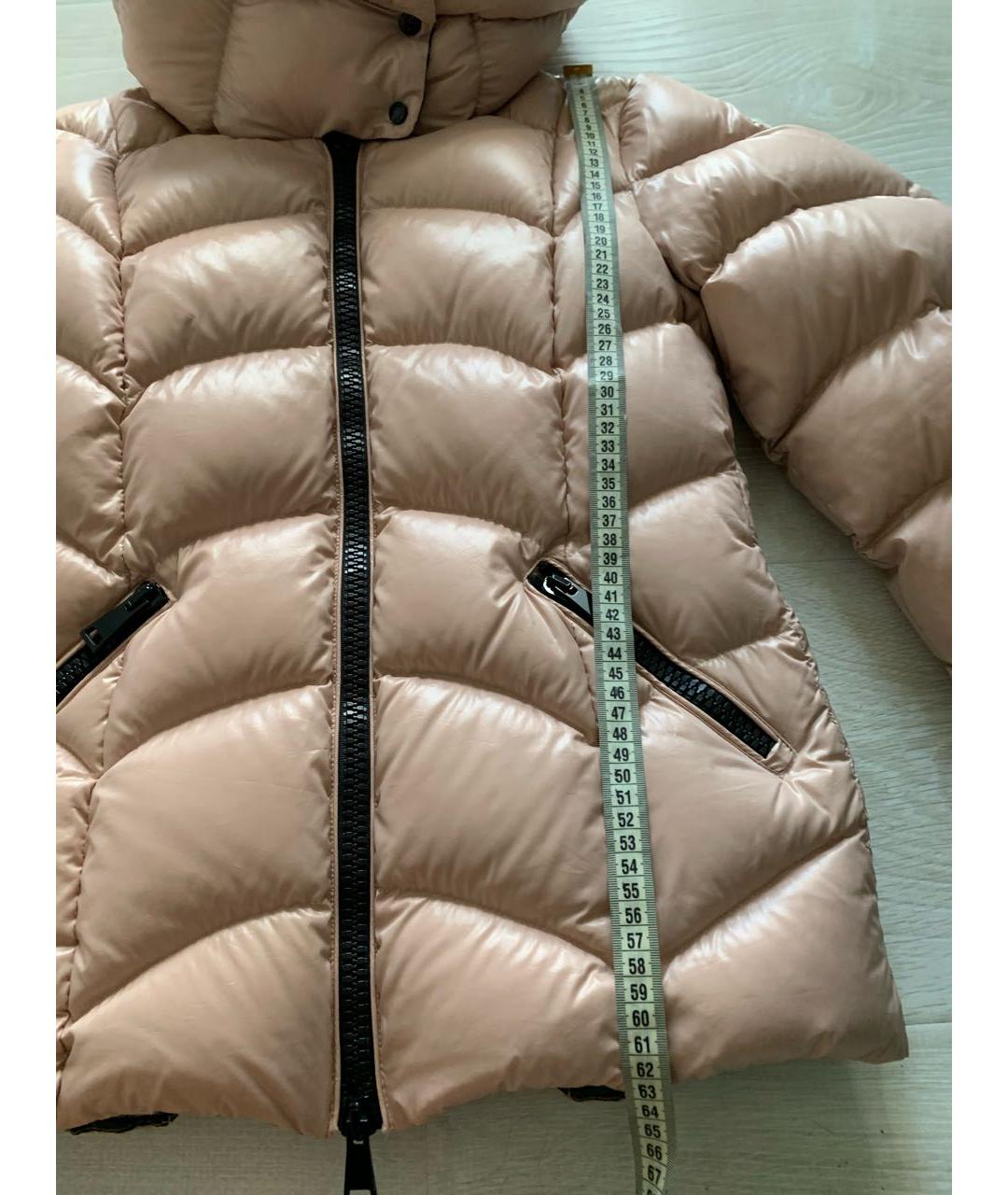 MONCLER Розовый полиэстеровый пуховик, фото 5