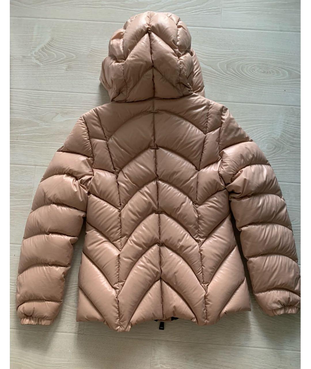 MONCLER Розовый полиэстеровый пуховик, фото 2