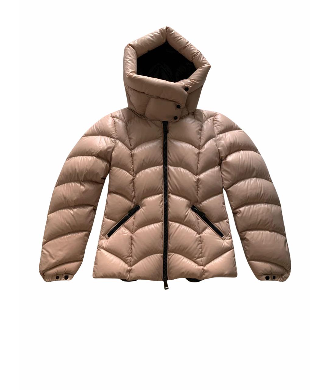 MONCLER Розовый полиэстеровый пуховик, фото 1