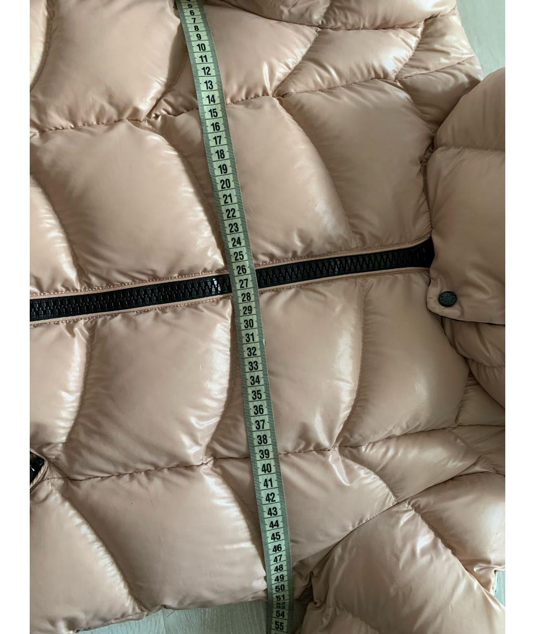 MONCLER Розовый полиэстеровый пуховик, фото 6