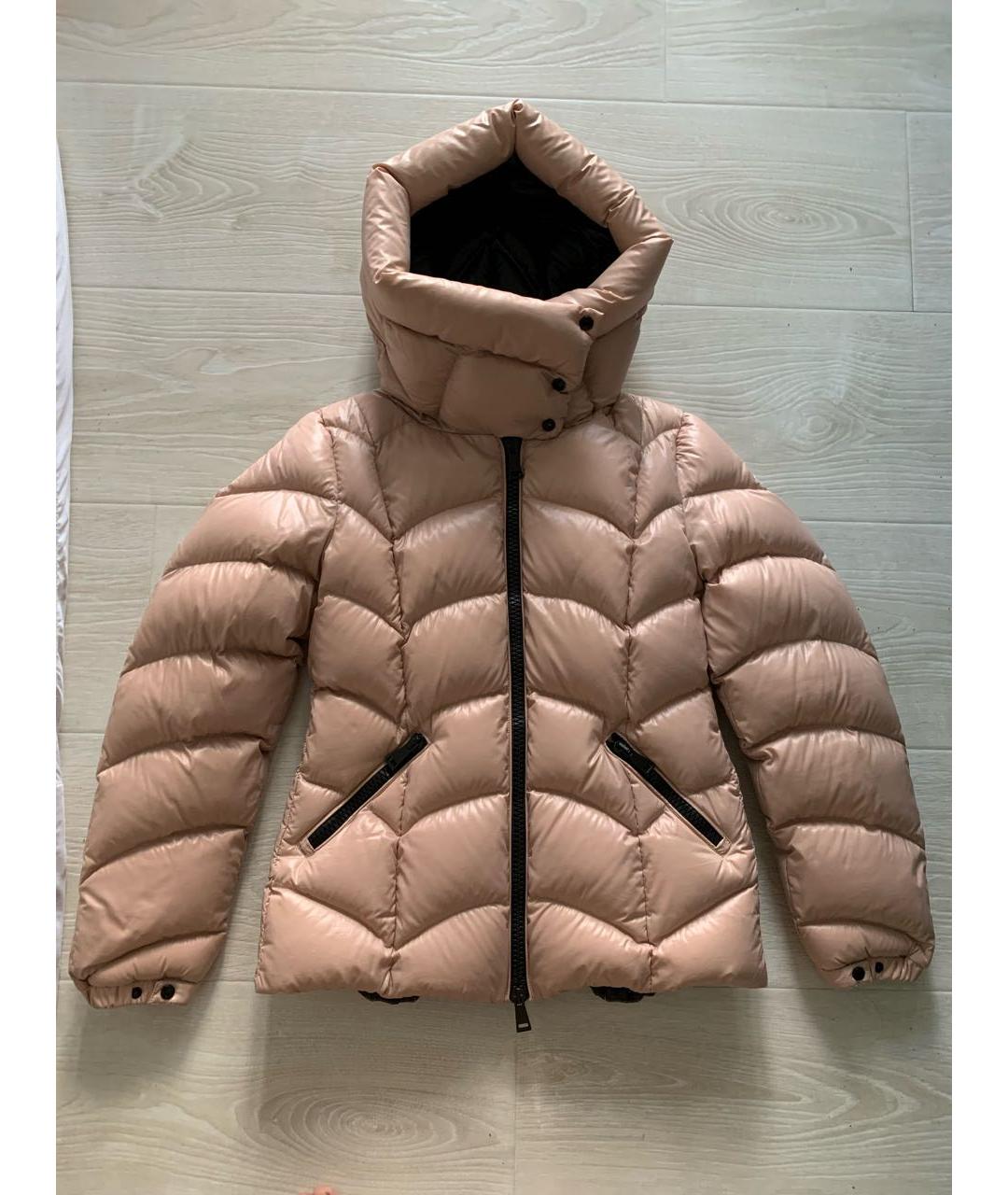 MONCLER Розовый полиэстеровый пуховик, фото 9