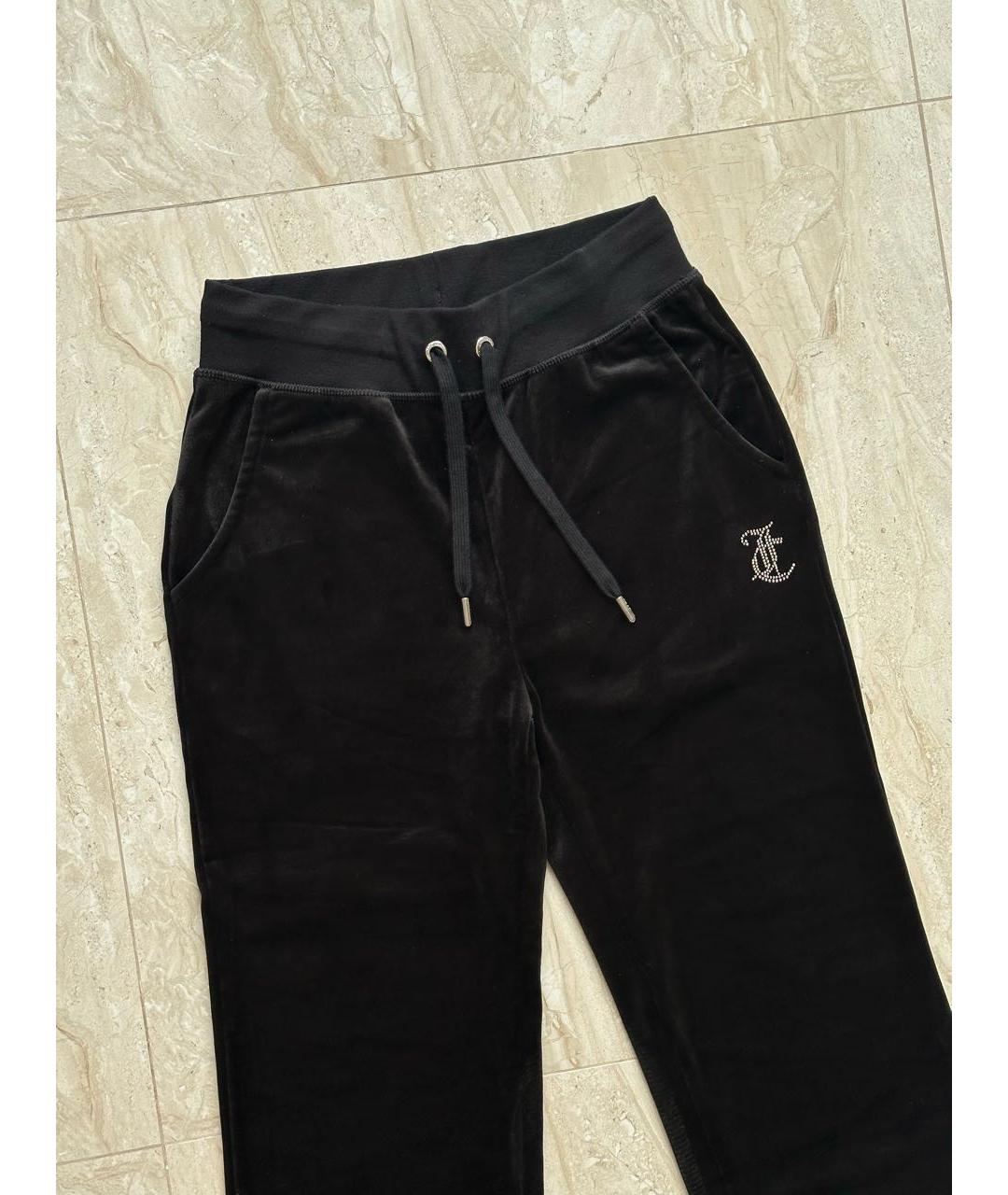 JUICY COUTURE Черные велюровые спортивные брюки и шорты, фото 4