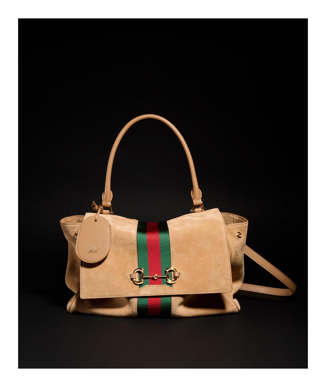 GUCCI Коричневая замшевая сумка тоут, фото 4